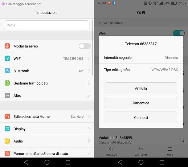 Come eliminare connessione automatica Android