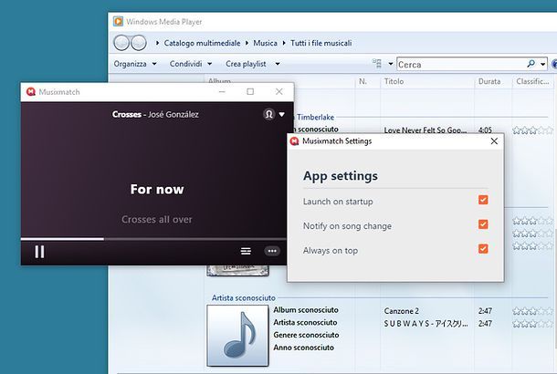 Musixmatch Windows