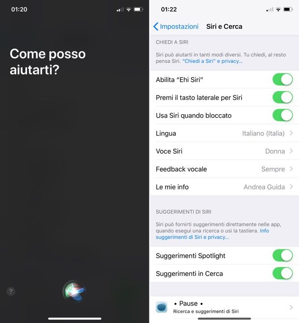 Come usare Siri su iPhone X