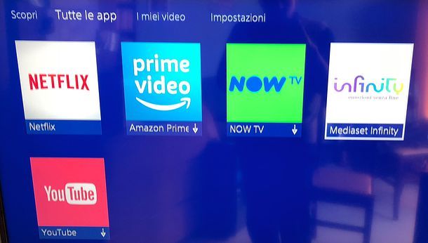 app infinity su smart tv telefunken