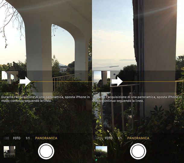 Creare foto panoramiche su smartphone