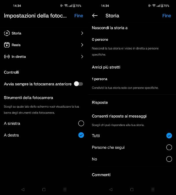 Come attivare le risposte alle storie su Instagram