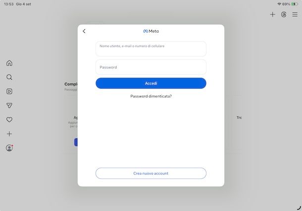 Come accedere a Instagram da iPad