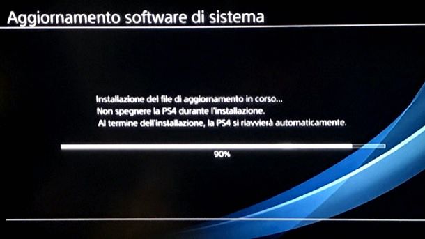 Aggiornamento software PS4