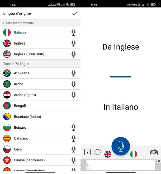 Traduttore Vocale Istantaneo app Android