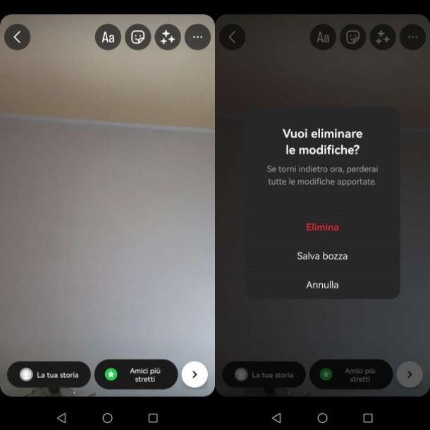 Come annullare una storia su Instagram