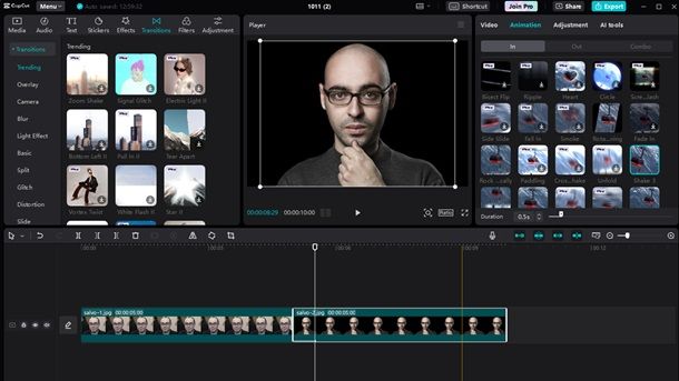 Come creare animazioni video CapCut