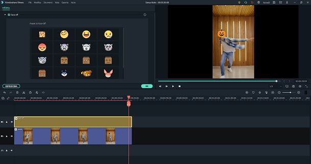 Effetto Face off Wondershare Filmora
