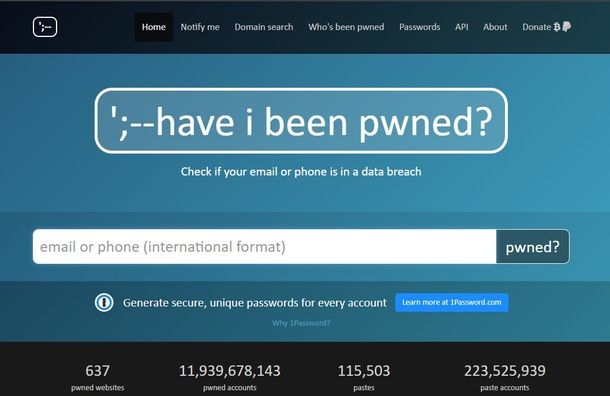 Have I Been Pwned?