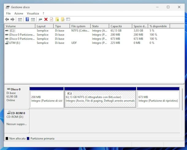 Gestione Disco Windows