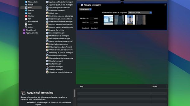 Automator macOS esempio automazione