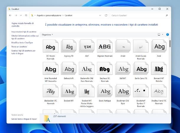 Come scaricare nuovi font su Windows