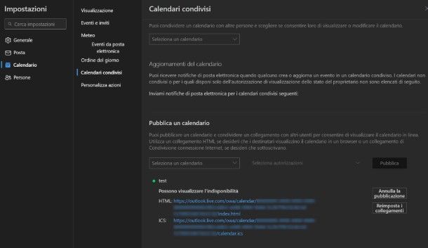 Come condividere calendario Outlook su Google Calendar