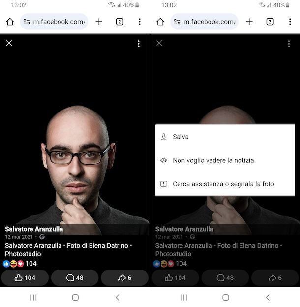 Facebook Android browser