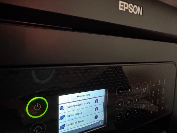 Pulizia ugelli Epson