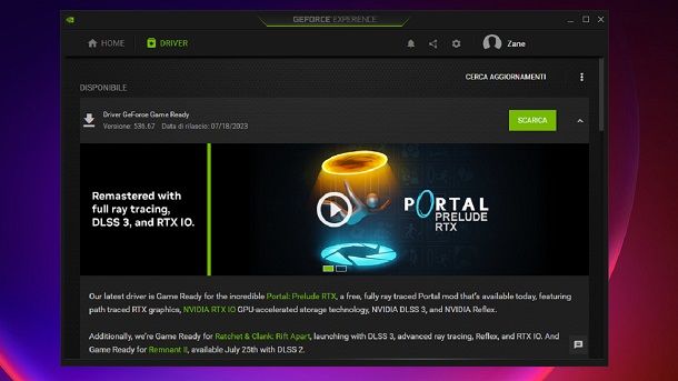Aggiornare i driver della GPU NVIDIA PC