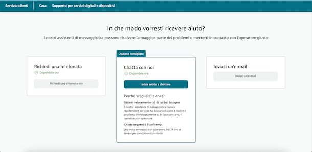 Assistenza Amazon