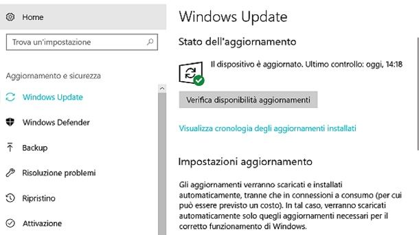 Come scaricare gli aggiornamenti cumulativi di Windows 10 Windows Update