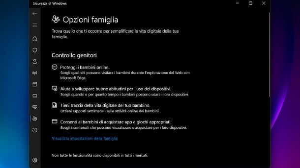 Controllare Parental Control Windows 11