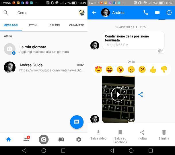 Come condividere video da Messenger a WhatsApp su Android
