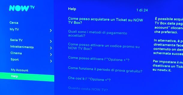 Chiavetta smart per NOW TV, con HD e funzione di ricerca vocale