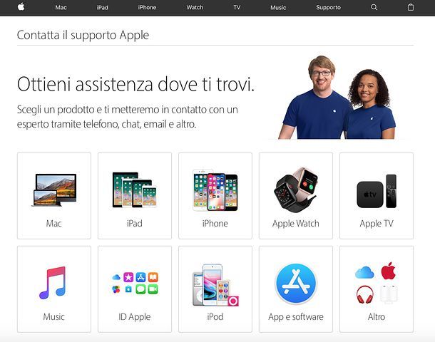 Supporto Apple