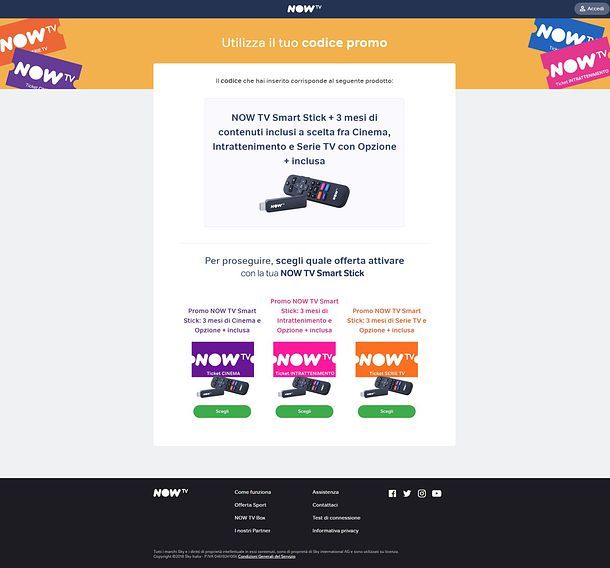 Codice promo NOW Smart Stick