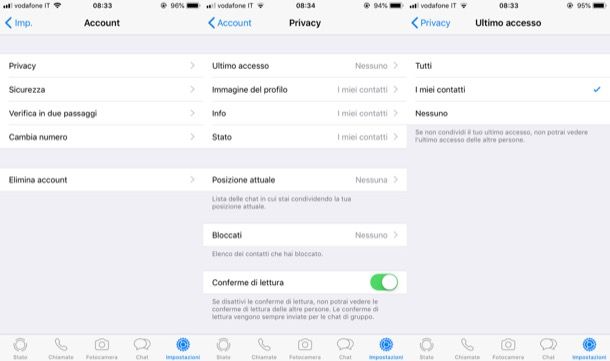 Come vedere ultimo accesso WhatsApp anche se nascosto iPhone