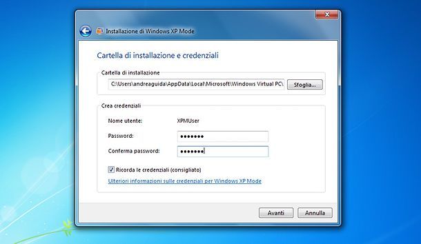 Come virtualizzare Windows XP su Windows 7