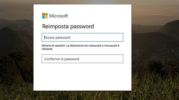 Recuperare password Microsoft