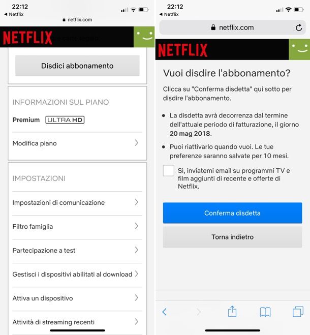 Come cancellarsi da Netflix