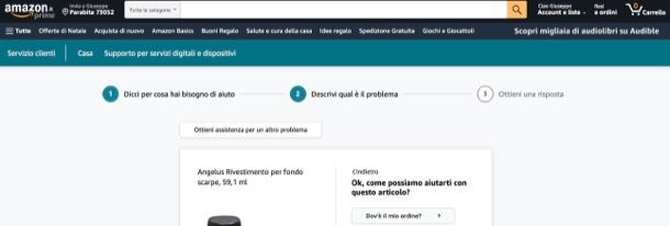 Contattare Amazon