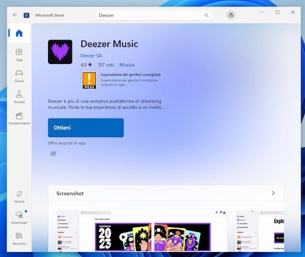 Deezer Windows