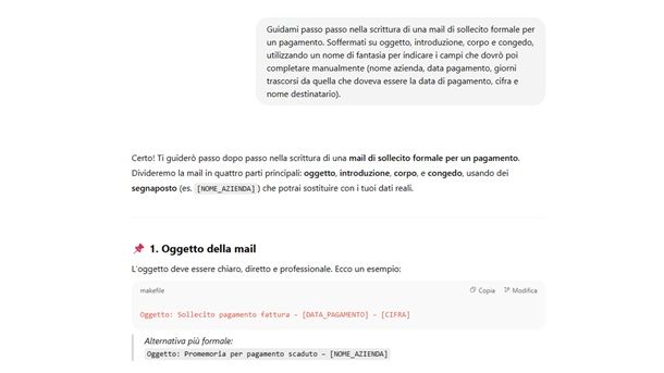 Come scrivere email di sollecito con l'IA