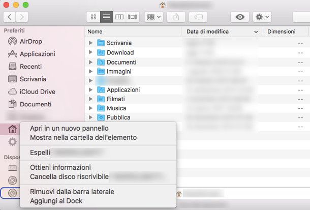 Cancellare DVD riscrivibile dal Finder di macOS