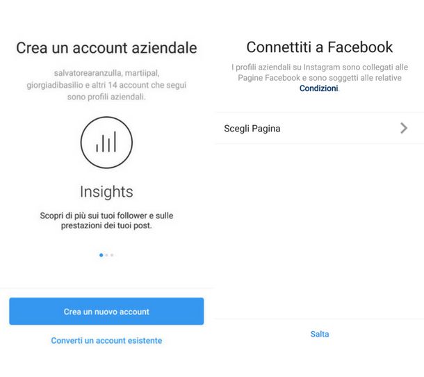 come creare un account business su instagram