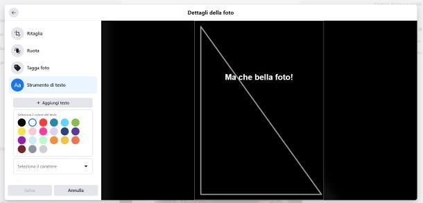 Come scrivere sulle foto di Facebook