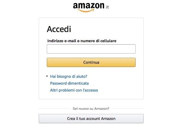 Come sbloccare account Amazon