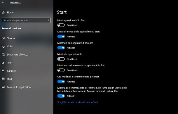 Menu Start Windows 10