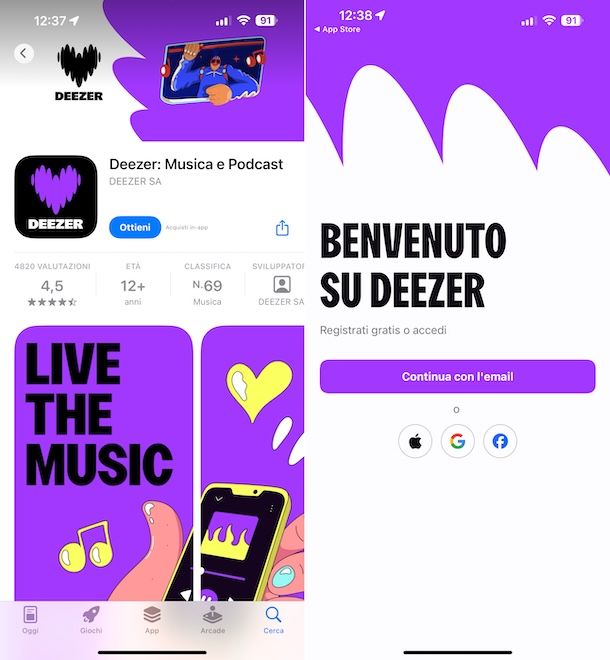 Deezer iOS