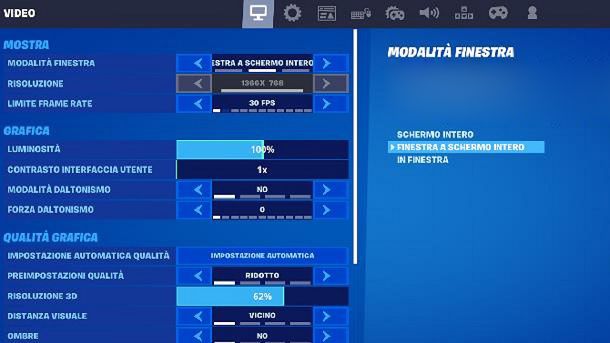 Impostare al meglio le opzioni in-game