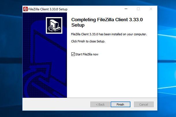 Installazione FileZilla Windows