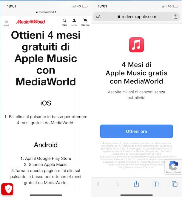 Apple Music gratis con MediaWorld