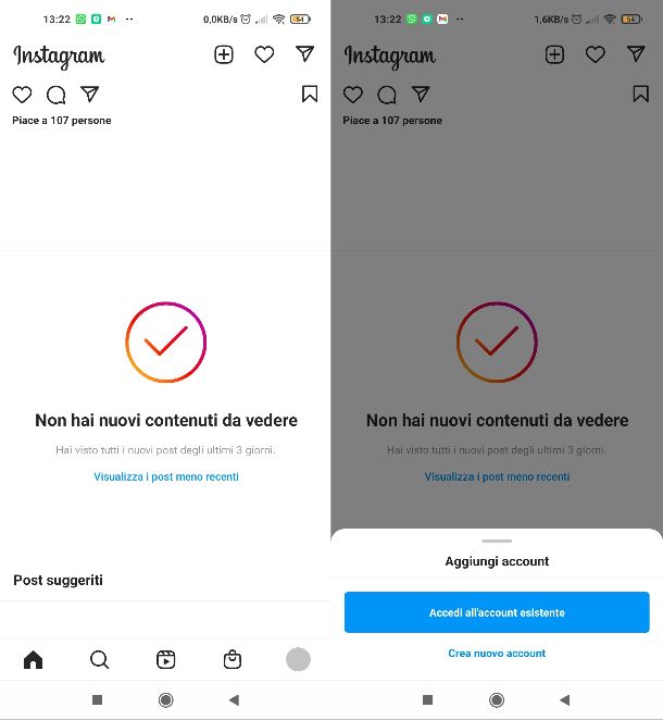 Creare un nuovo account Instagram con la stessa email