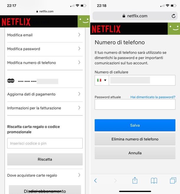 Cancellarsi da Netflix da smartphone e tablet