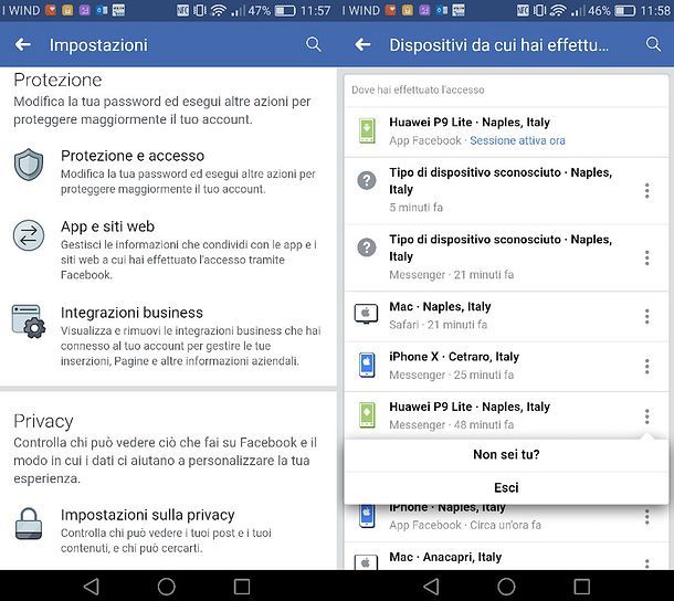 Accesso Messenger
