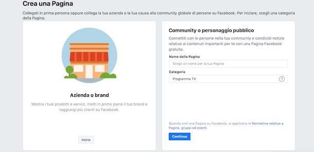 Creare una pagina Facebook