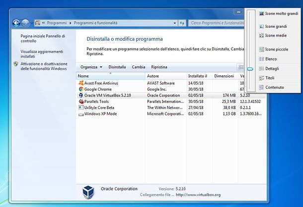 Come disinstallare un programma su Windows 7