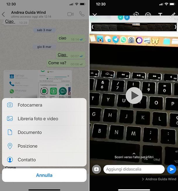 Come condividere video da Messenger a WhatsApp su iOS