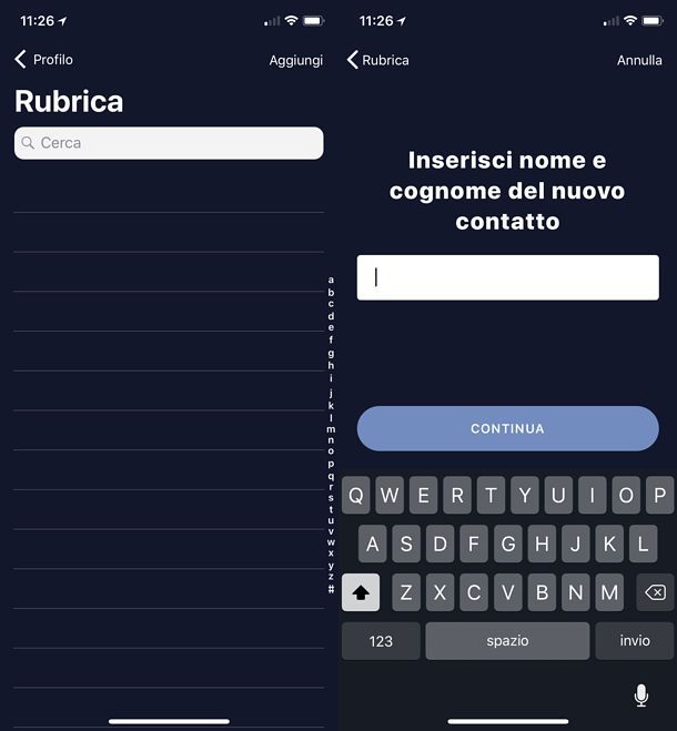 Rubrica buddybank
